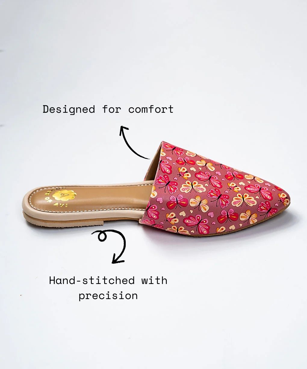 Fluttering Feet Flat Mules