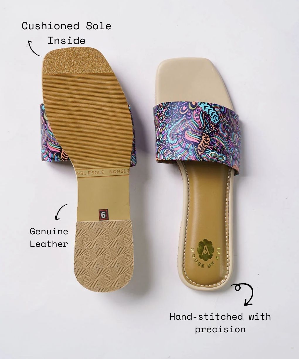 Blue Panache Slip on Flats