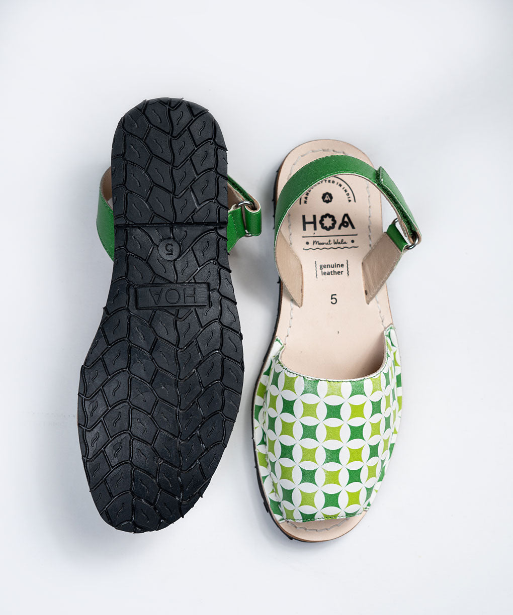 Green Puff Avircazz Sandals