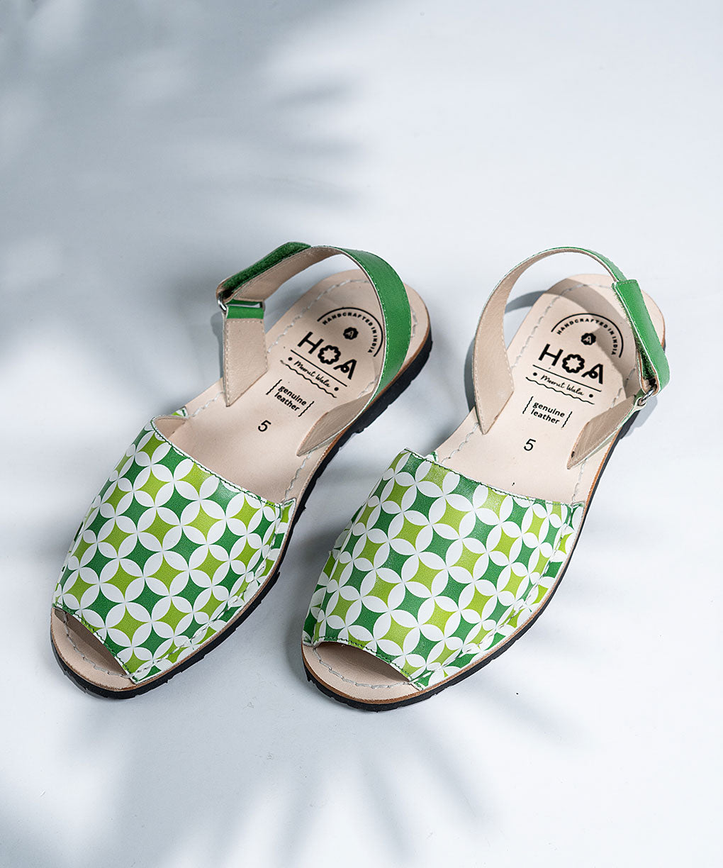Green Unisex Sandals inspired by Avarca Sandals