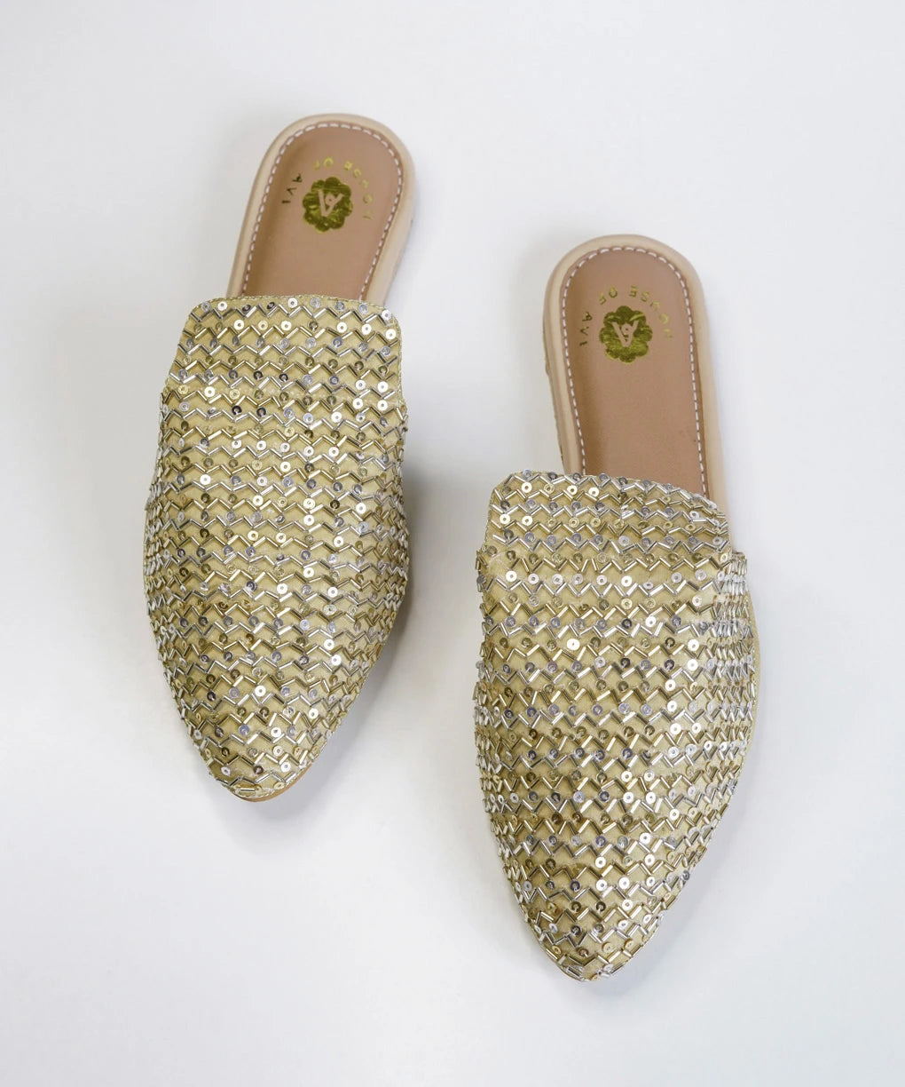 Go For Gold Flat Mules