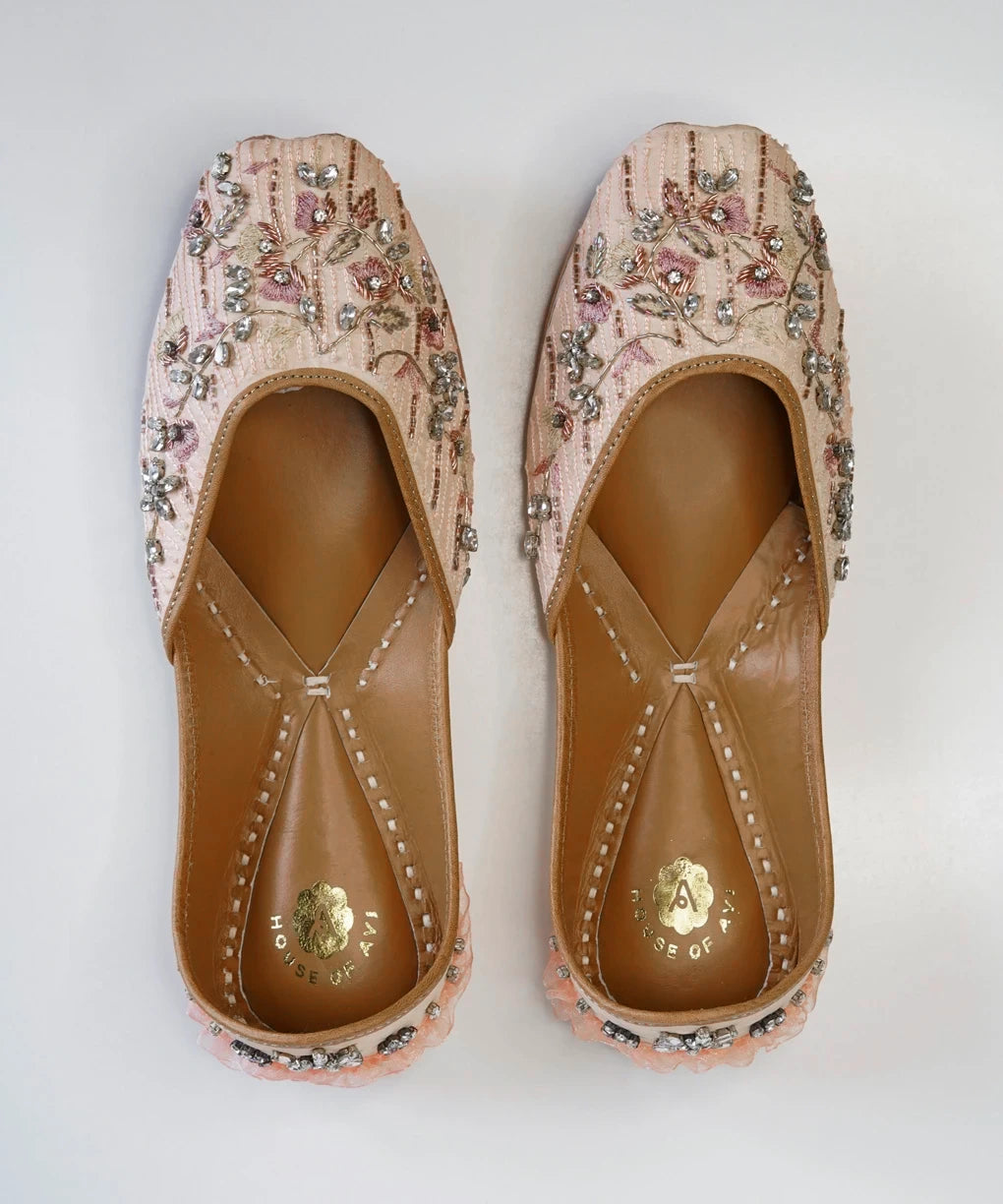 Baby Pink Jutti Genuine Leather Footwear