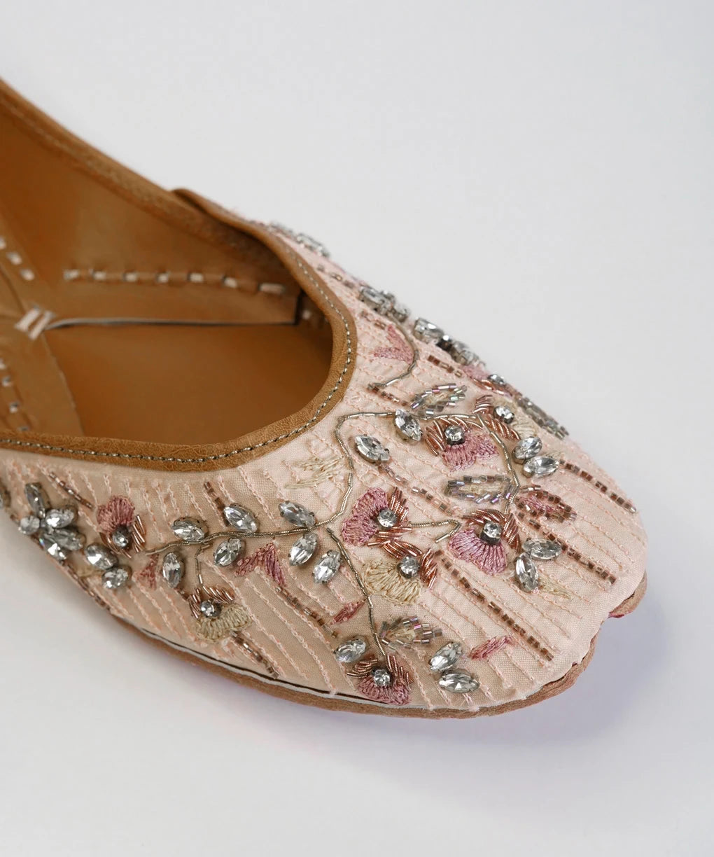 Baby Pink Jutti Genuine Leather Footwear