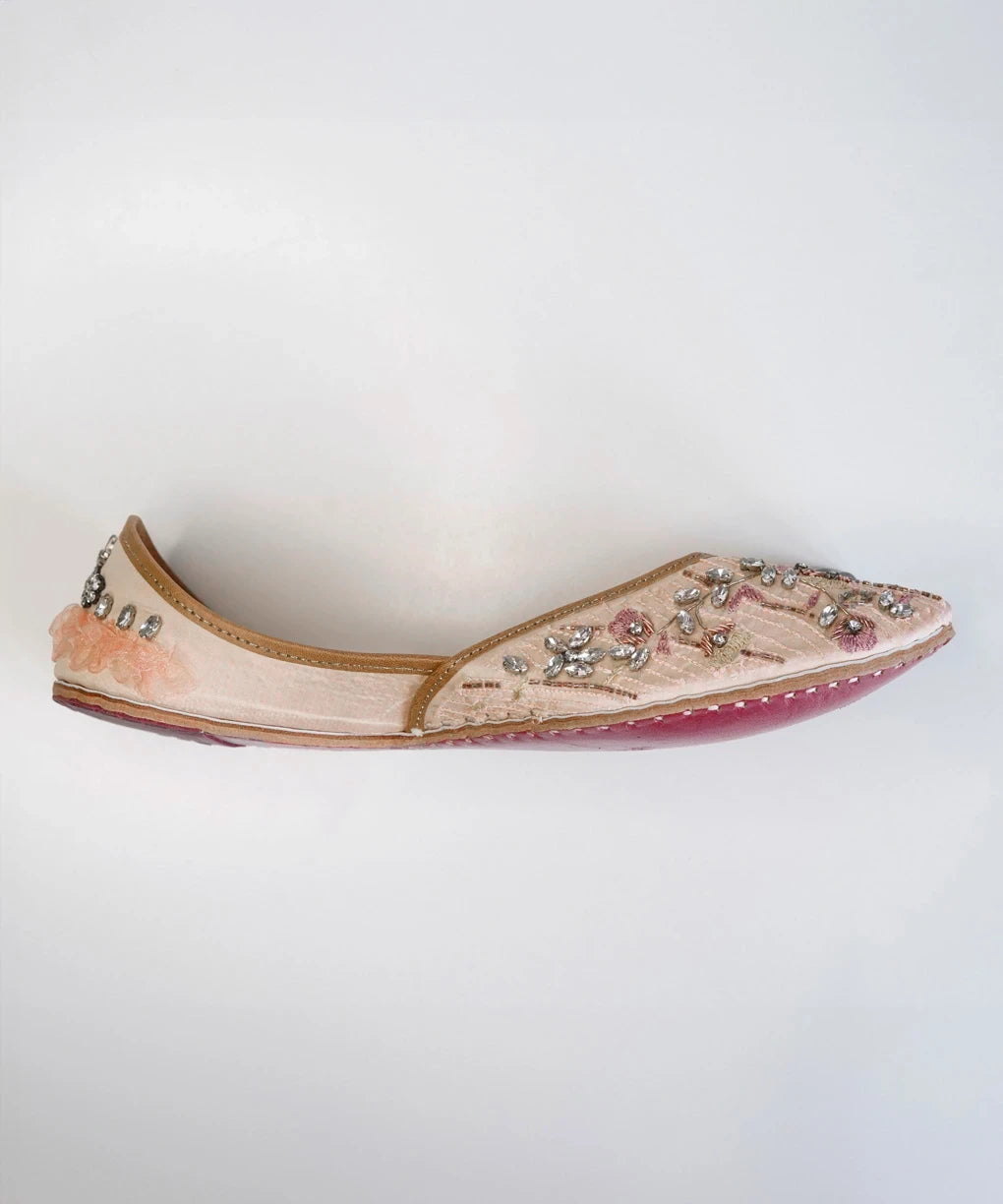 Baby Pink Jutti Genuine Leather Footwear