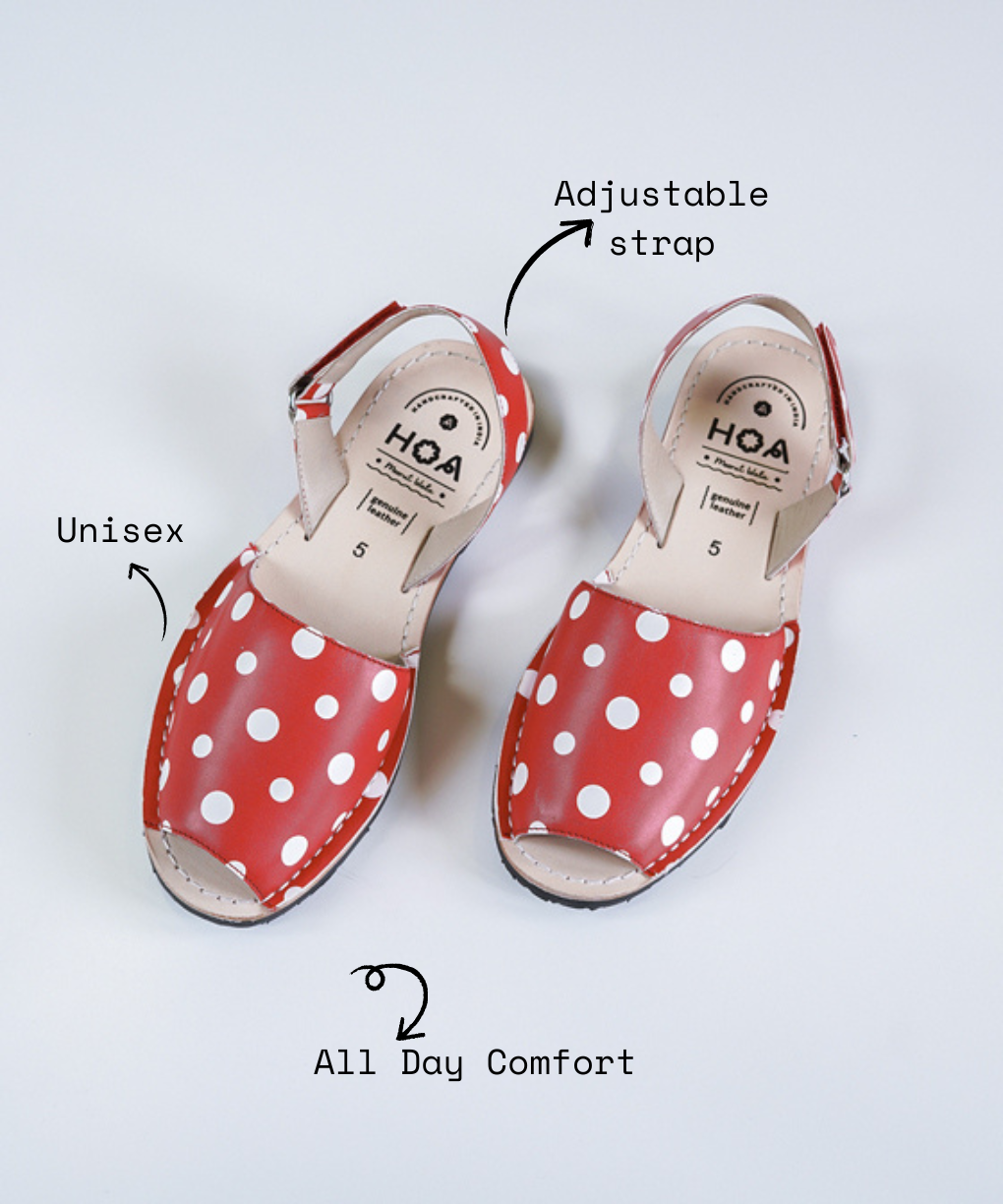 Red Polka Avircazz Sandals