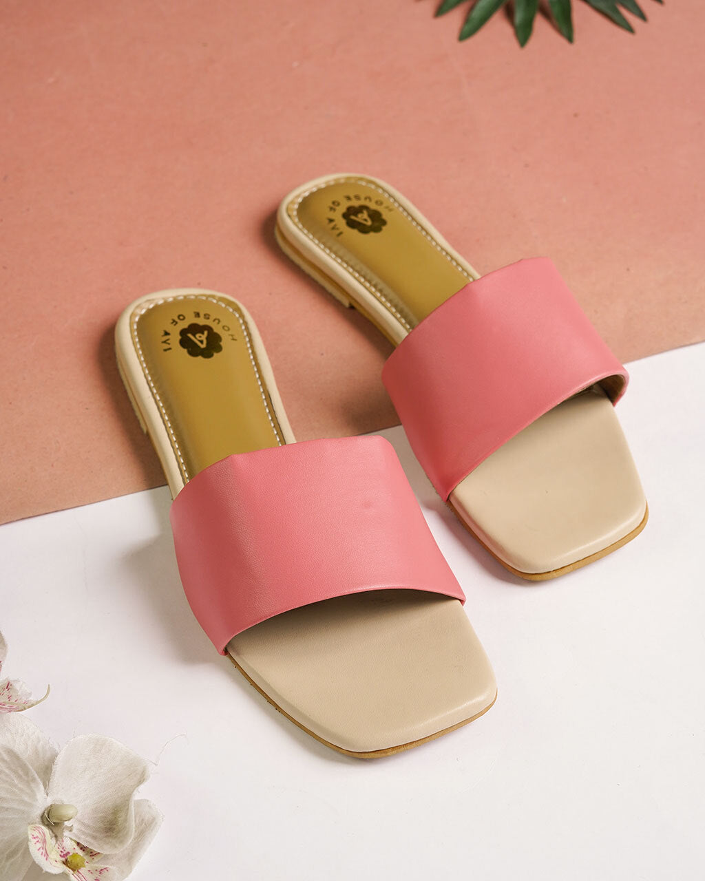 Coral Crush Peach Slip on Flats
