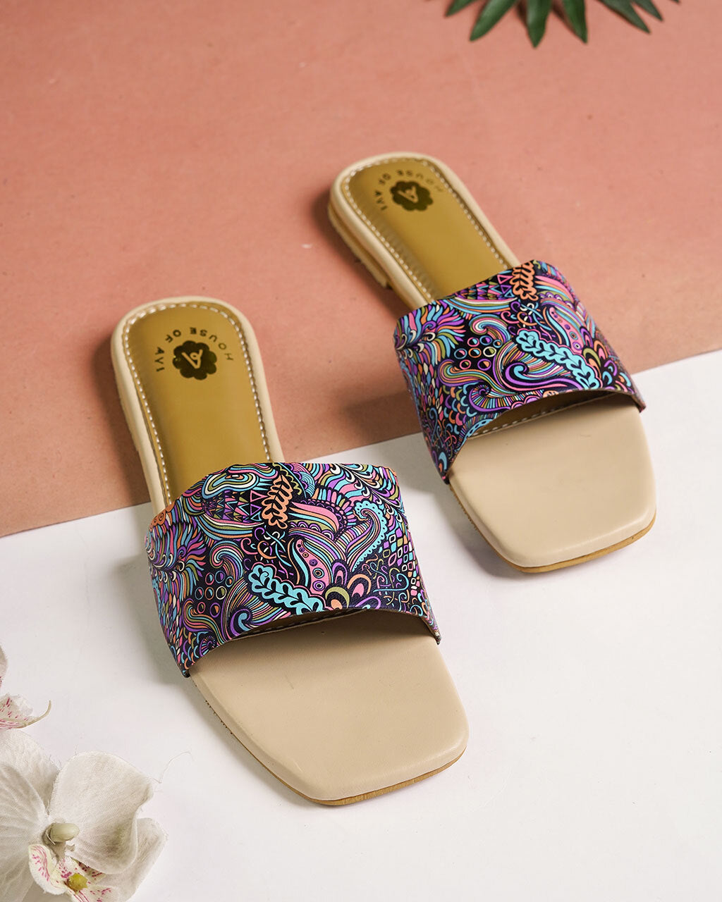 Blue Panache Slip on Flats