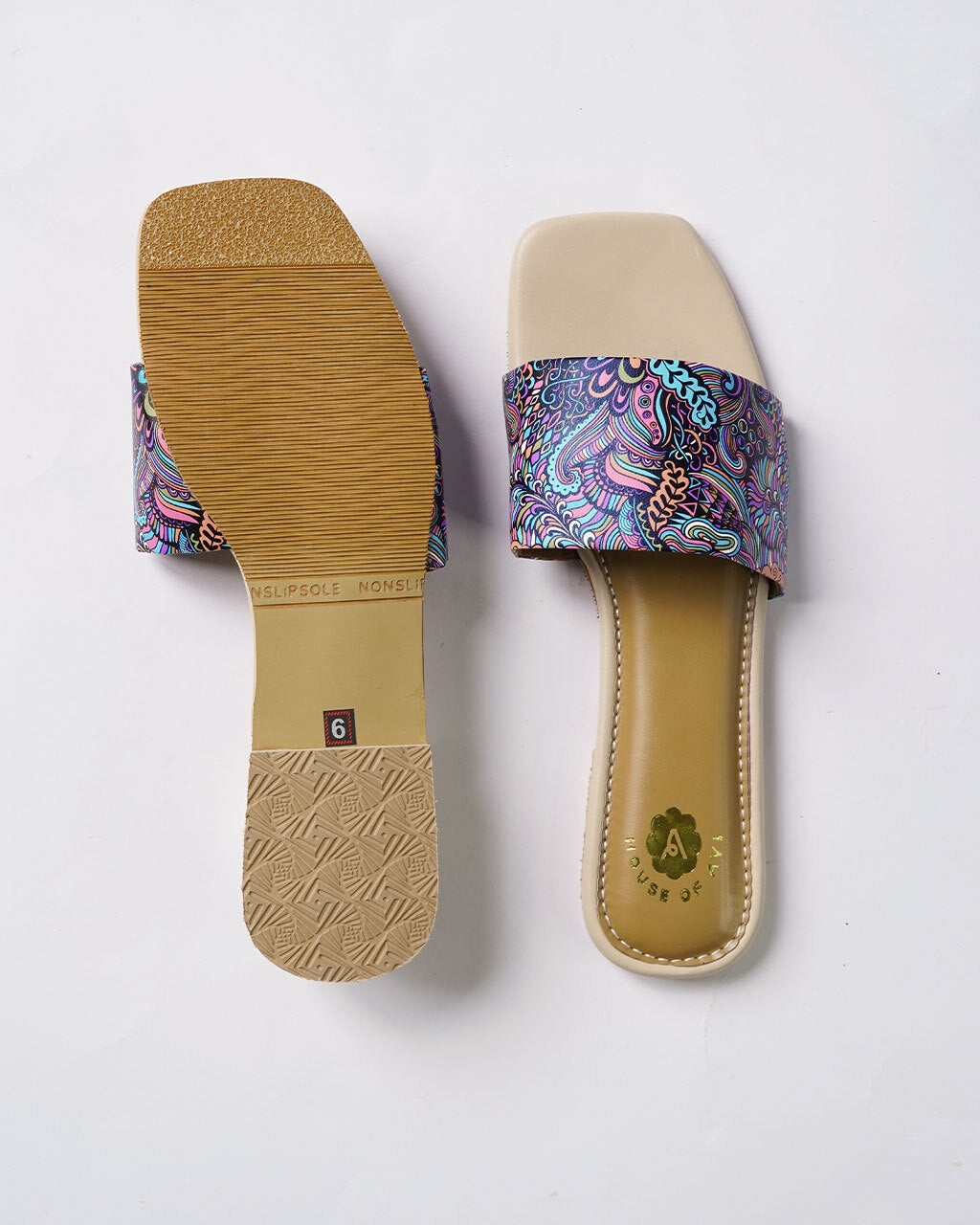 Blue Panache Slip on Flats