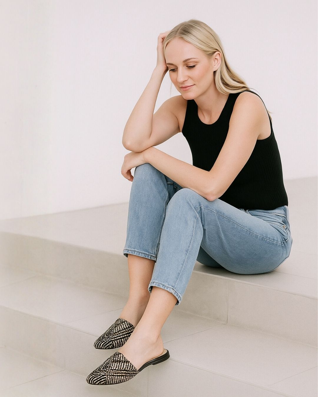 Dark Glam Flat Mules