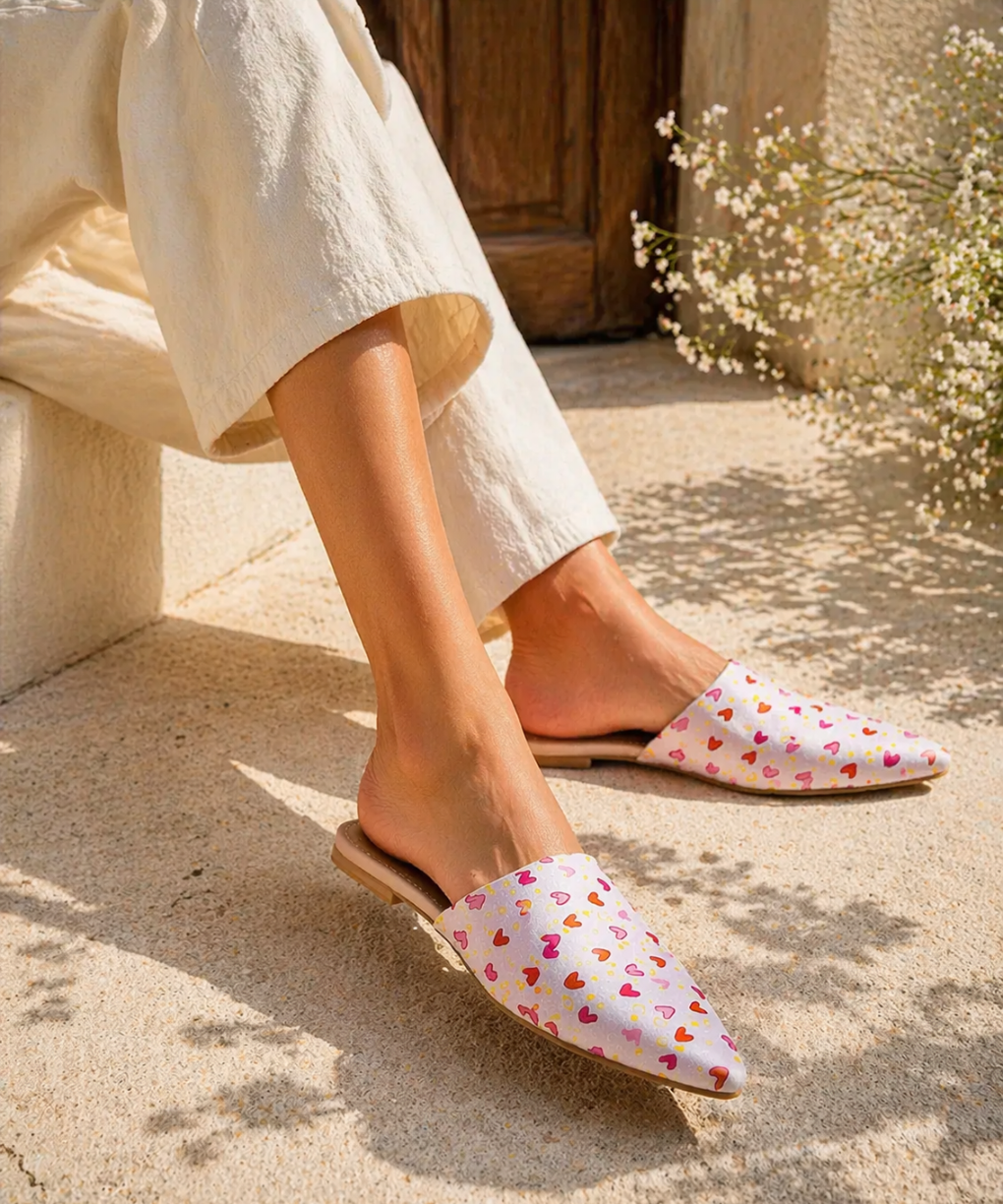 Sweetheart Flat Mules