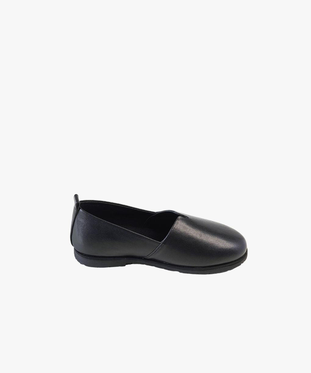 Black Leather Loafer Shoes