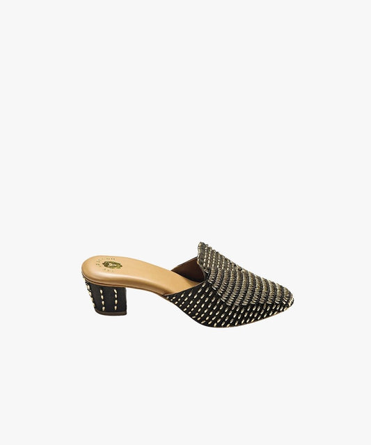 Glimmer Goddess Mules Heels