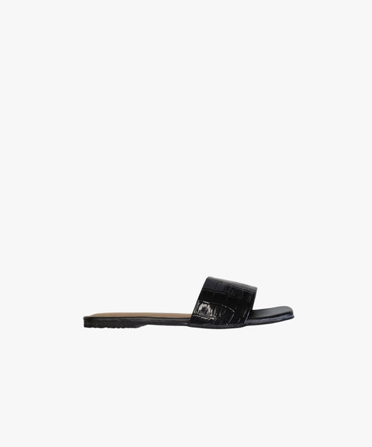 Black Slip On Flats