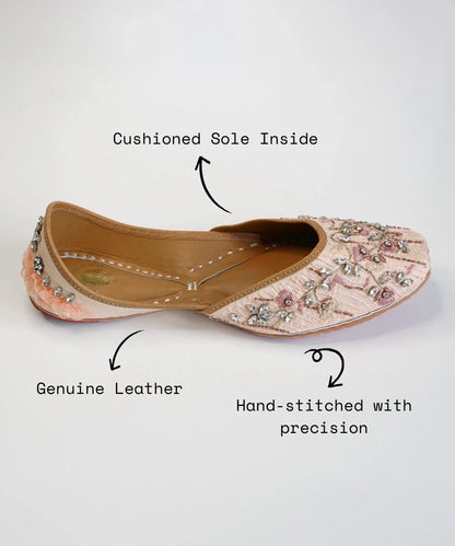 Baby Pink Jutti Genuine Leather Footwear