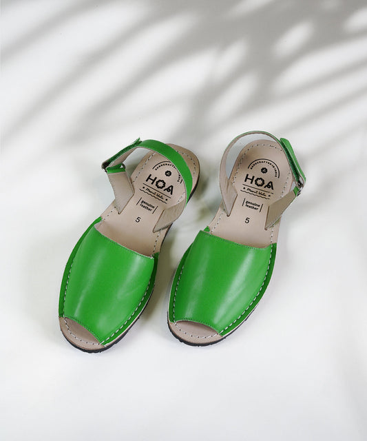 Green Leaf Unisex Sandals inspired by Avarca Sandals