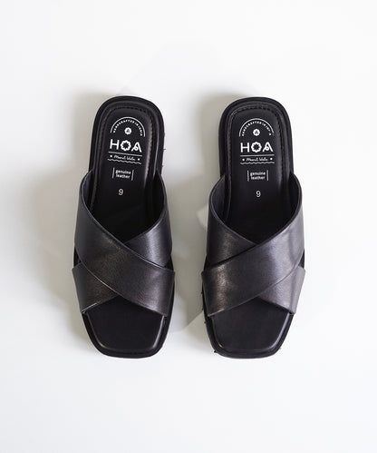 Black Criss-Cross Sandals