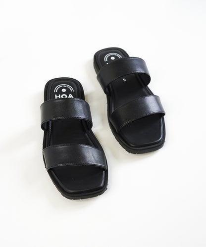Black Double Strap Sandals