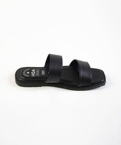 Black Double Strap Sandals