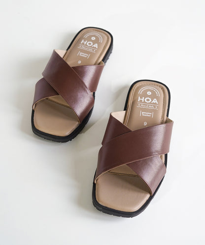 Brown Criss-Cross Sandals