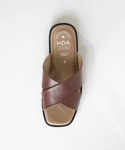 Brown Criss-Cross Sandals