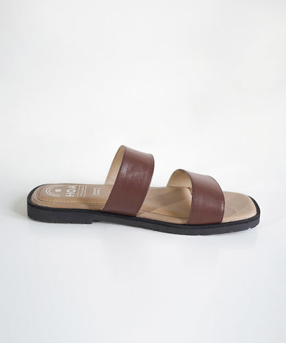 Brown Double Strap Sandals