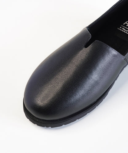 Black Leather Loafer Shoes