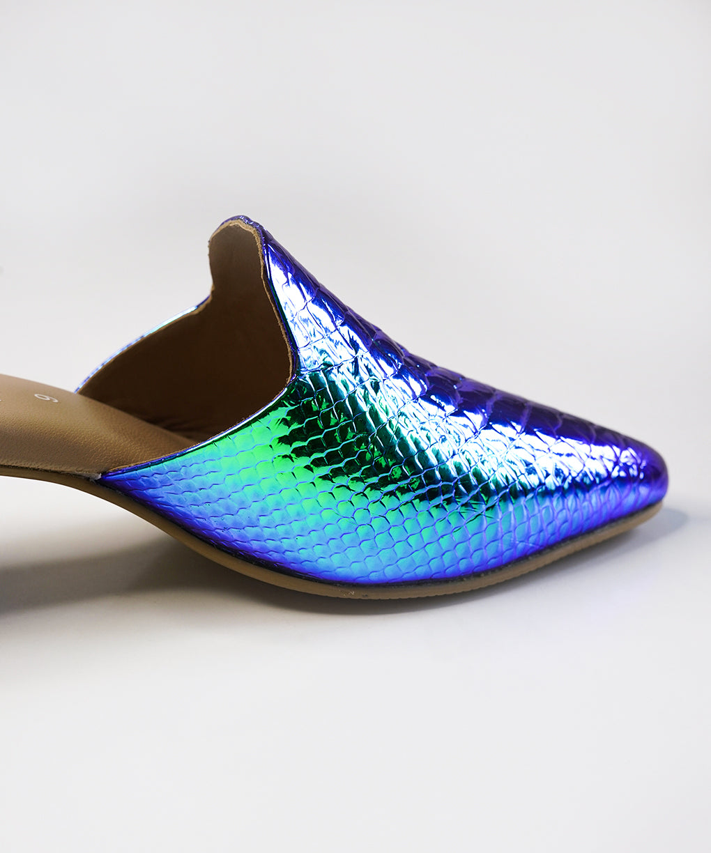 Mermaid-Block Mules Heels
