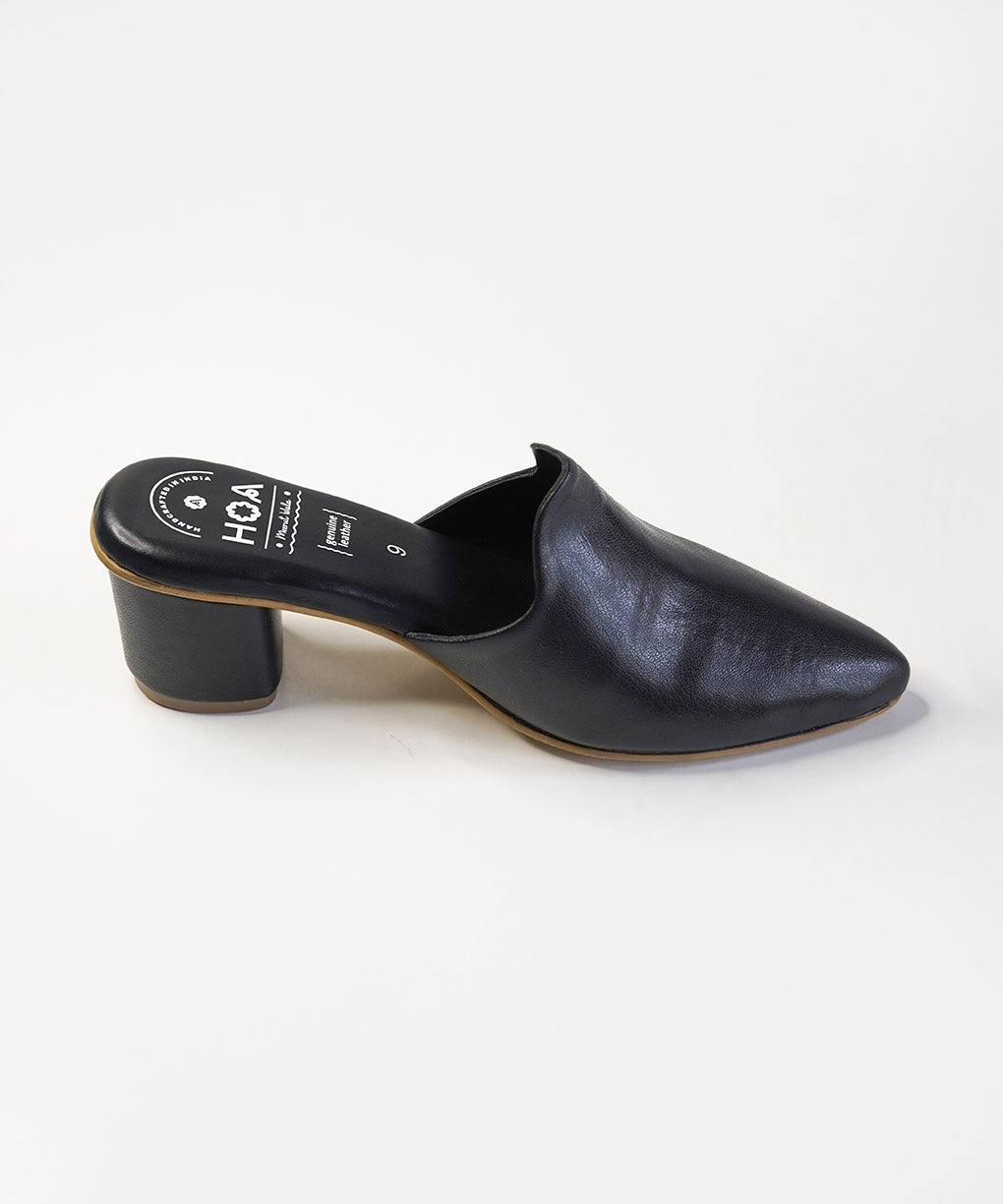 Black-Block Mules Heels