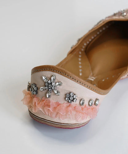 Baby Pink Jutti Genuine Leather Footwear