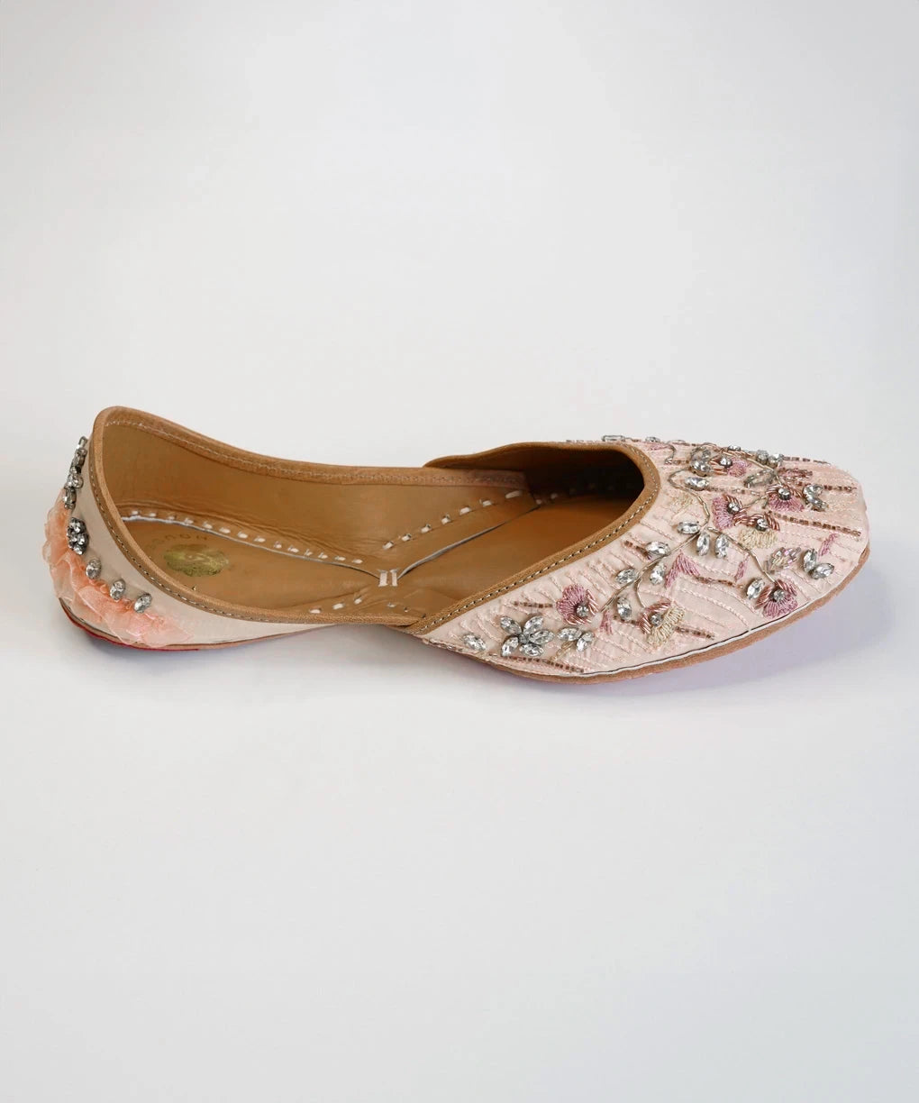 Baby Pink Jutti Genuine Leather Footwear