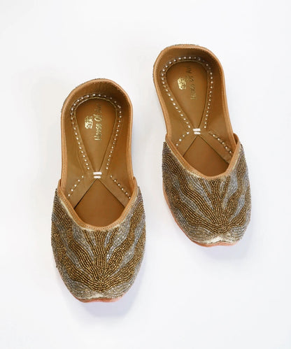 Gold Rush Jutti Genuine Leather Footwear
