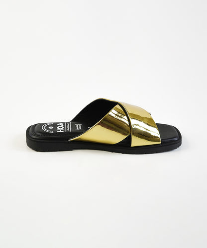Gold Criss Cross Sandals