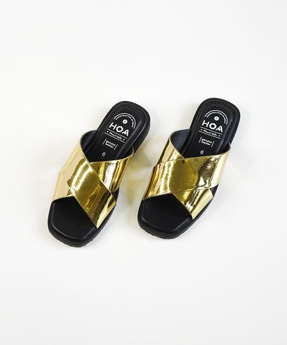 Gold Criss Cross Sandals