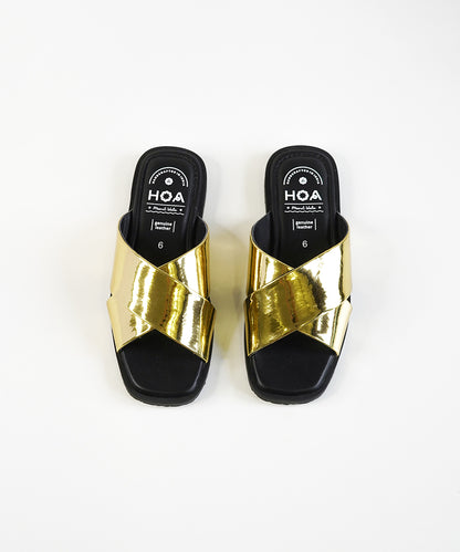 Gold Criss Cross Sandals