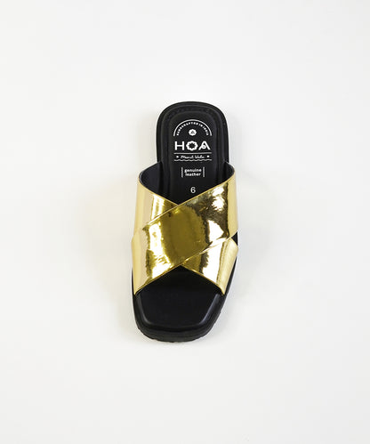 Gold Criss Cross Sandals