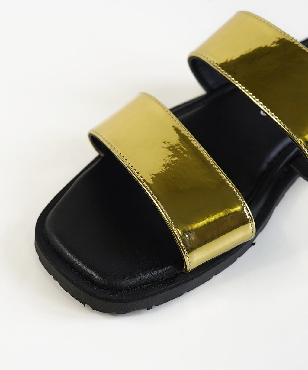 Gold Double Strap Sandals