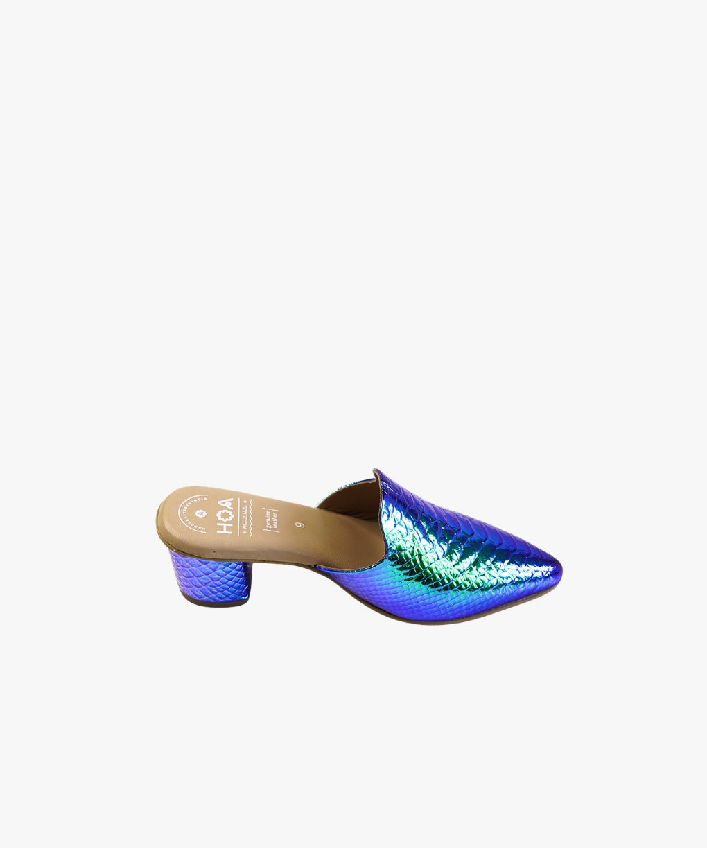 Mermaid-Block Mules Heels
