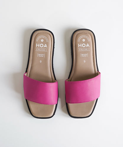 Pink Slip-on Flat Sandals