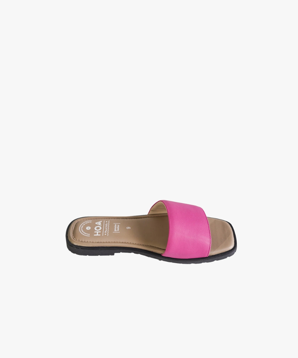Pink Slip-on Flat Sandals
